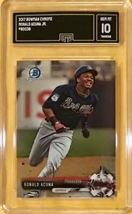 2017 BOWMAN CHROME #BDC39 - RONALD ACUNA JR - ROOKIE - GMA 10 - GEM MINT - Bild 1 von 1