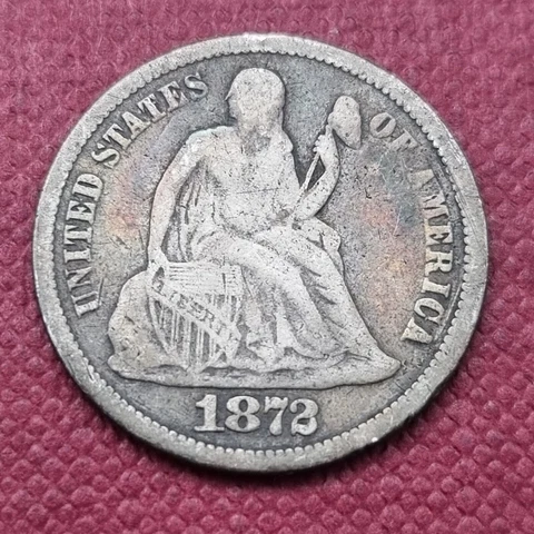 1872 Seated Liberty Dime 10c Better Grade #47589 Cover