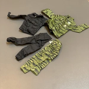 2 Suits 1/6 Scale Vietnam Tiger Stripe Camo Ranger & Black Uniform 21st Century - Picture 1 of 9