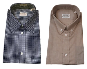 High Quality Men's Shirts Short Sleeve Pure Cotton Patterned Fenicia Camicissima - Picture 1 of 20