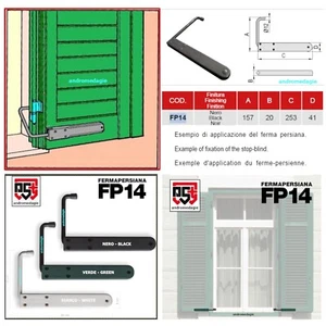 PIEMONTE SHUTTER HOLDER 1 PC BLACK - Easy Install Shutter Lock with Caps - Bild 1 von 4