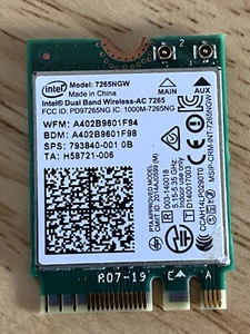 Intel Wireless Wifi-Karte - Modell 7265NGW - Bild 1 von 2