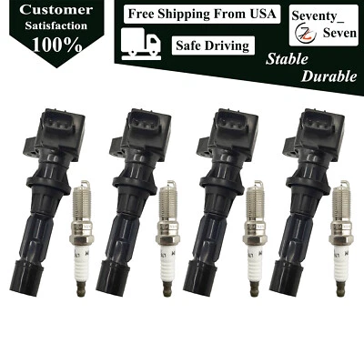 Kit de 4 bobinas de encendido y bujías de iridio para Mazda 6 2009-2013 2,5 L Foto 1 de 4