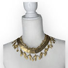 Elizabeth Cole Women's Gold Fringe Collar Necklace in Golden Glow