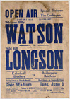 Affiche originale vintage lutte Wild Bill Longson Whipper Watson 25421