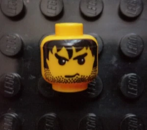 Lego NUEVO Hombre Cabello Negro Patillas Barba Ladrón Castillo Minifigura Cabeza Accesorio - Imagen 1 de 2