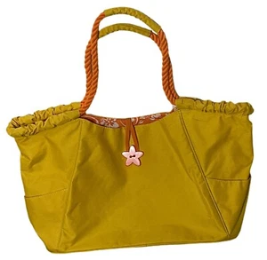 Clarins Spring Summer Collection Shopper Beach Tote Bag Large Handbag Yellow - Picture 1 of 6