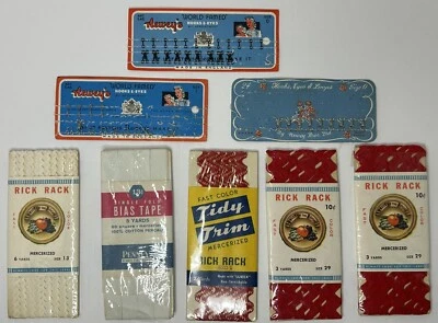 Vintage Sewing Rick Rack Trim Vintage Hook & Eye NOS & Used - Image 1 of 4