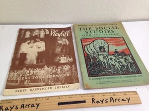 VTG Playbill Ethel Barrymore Theater & handbook Social studies instructor yearbk - Picture 1 of 13