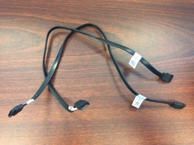 2x Lot Dell Optiplex 790 990 7010 9010 PC SATA 16" Data Cable Black 029KWG  - Image 1 of 4