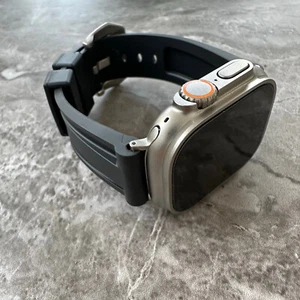 Correa de reloj de buceo de goma de silicona negra para nuevo Apple Watch Ultra 49 mm - Imagen 1 de 13