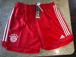 FC Bayern Munich 23/24 Authentic Adidas Home Soccer Football Shorts Lined NWT XL - Picture 1 of 10