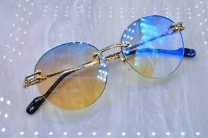 Artifact Rope Line Sonnenbrille Modell Cartier 504/3 Blau Half Moon - Bild 1 von 5