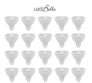 20 pack Luce Bella MR16 LED 12V 500 Lumen Warm White 6W  Globes  Light Bulbs - Picture 1 of 2