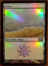 FOIL Plains Basic Land #231 x1 M12 Magic 2012 1x Magic the Gathering MTG