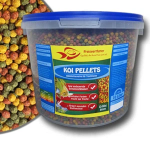 Teich Granulate 6mm Koi Pellets 10Liter Eimer 3,6 kg Fischfutter Koifutter - Bild 1 von 1
