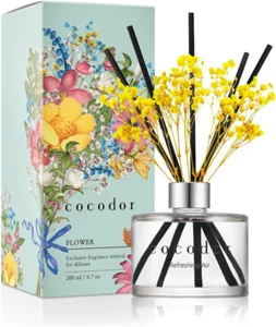 COCODOR 6.7Oz Flower Reed Diffuser Set - Refreshing Home Fragrance Decor - Picture 1 of 13