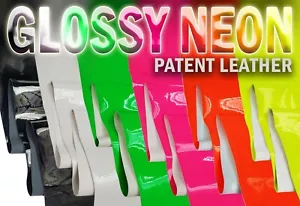 Patent Hochglanz Neon Vinyl TPU Kunstleder Stoff Kunstleder 52" Wd By The Yard - Bild 1 von 25