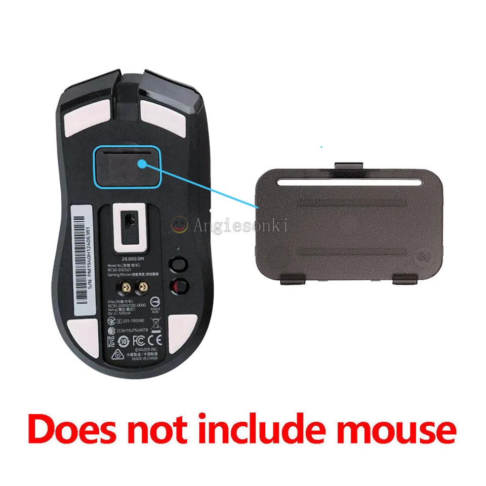 Mouse USB Door Housing Back Cover for Razer Viper Ultimate Edition Gaming Mouse - Image 1 of 4