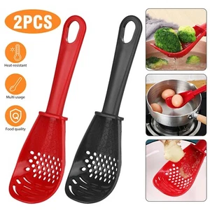 2PCS Kitchen Cooking Spoon Tool Scoop Soup Skimmer Multifunction Heat Resistant - Picture 1 of 10