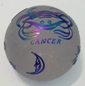 Cancer Iridescent Art Glass Round Paperweight Astronomy - Picture 1 of 4