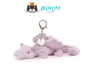 Lavender Dragon Bag Charm Keyring Soft ToyJellycayDoll 8.66'' Plush New Gifts - Picture 1 of 4