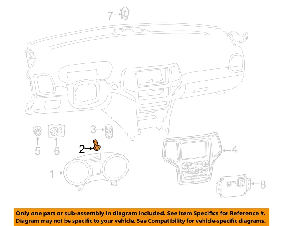 CHRYSLER OEM 03-23 200 interruptores de clúster - tornillo de conjunto de clúster 6104610AA Foto 1 de 2