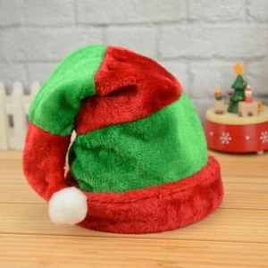 2X Christmas Hat Unisex Santa Caps Christmas Santa Claus Striped Hat Xmas Party - Picture 1 of 9