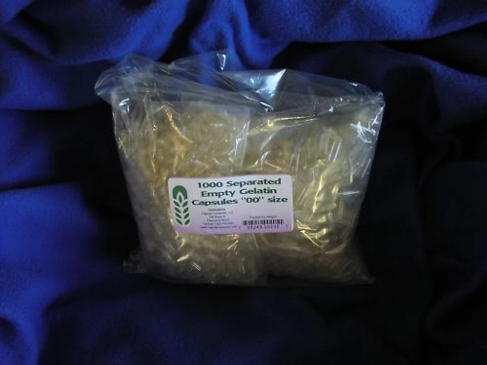 1000 SEPARATED EMPTY 00 GELATIN CAPSULES Save 40 minute - Image 1 of 1