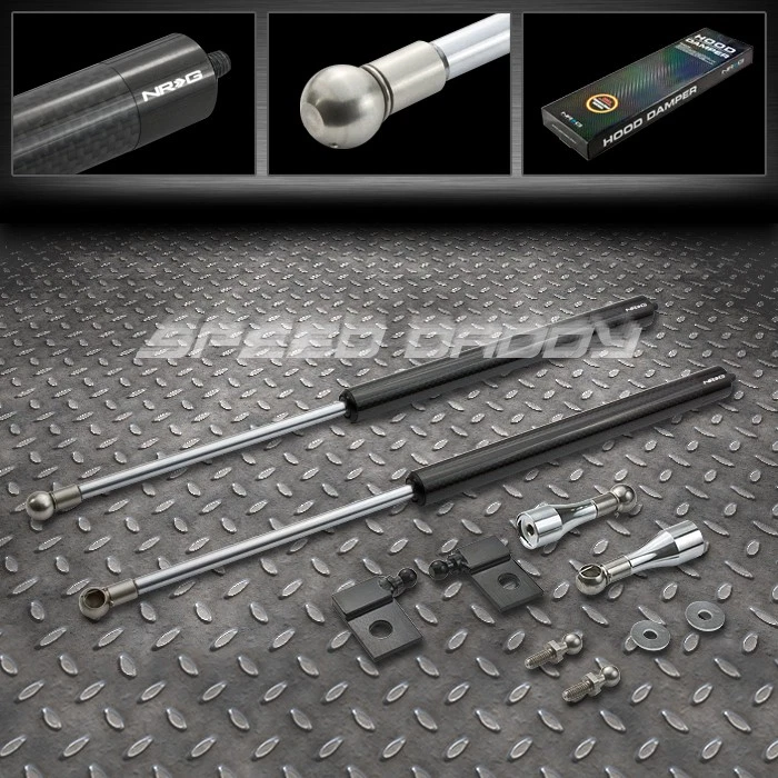 PARA 89-94 NISSAN 240SX S13 FIBRA DE CARBONO NRG ACERO INOXIDABLE PULIDO CAPÓ AMORTIGUADOR Foto 1 de 1