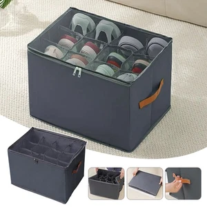 12grids Foldable Shoe Storage Box Cabinet Organizers Clothes Storage  Dustproof - Picture 1 of 15