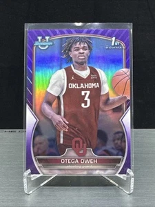 2022-23 Bowman University Chrome - Otega Oweh #77 Purple Refractor (RC) - Picture 1 of 3