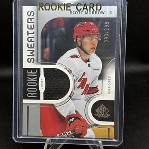 SCOTT MORROW ROOKIE SWEATERS JERSEY CARD FROM 24/25 SP GAMEUSED TO #/299 - Picture 1 of 4