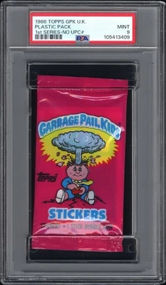 1986 Topps OS1 Garbage Pail Kids Reino Unido mini Reino Unido primera serie 1 paquete OS1 PSA 9 sin UPC Foto 1 de 2