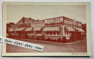 EARLY CHESWICK PA. BAR-B-Q ROUTE 28 NEAR PITTSBURGH CHICKEN IN THE RUFF POSTCARD - Picture 1 of 2