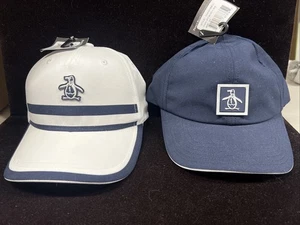 Original Penguin Men Ventilated/non Ventilated Golf Cap White/blue One Size NWOT - Picture 1 of 10