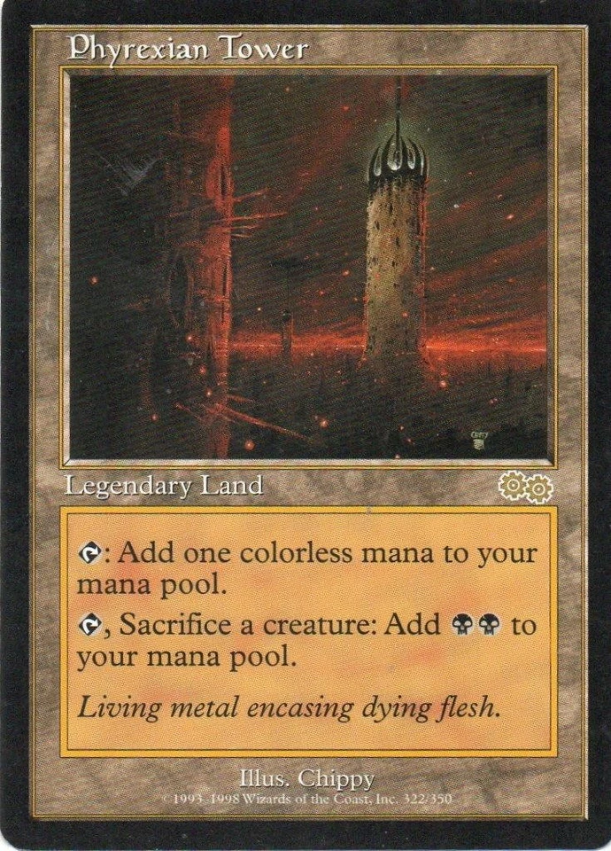 MTG: Urza's Saga: Phyrexian Tower: Lightly Played Condition - Image 1 of 1