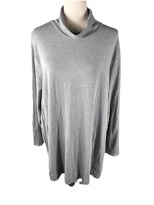 Túnica cuello alto Jill Luxe Supima talla 3x gris algodón modal spandex - Imagen 1 de 5