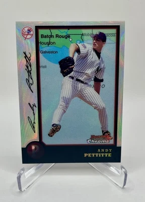 Refrator Internacional Bowman Chrome 1998 #3 Andy Pettitte Yankees - Imagem 1 de 2