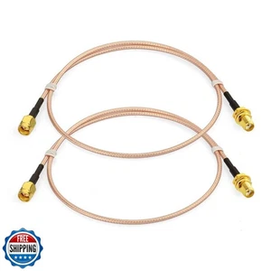 BINGFU SMA Female Bulkhead Mount to SMA Male RG316 Antenna Extension Cable 2  - Picture 1 of 5