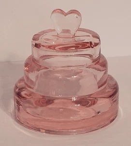 Rosa Glas Votivkerzen Tasse mit Deckel, Schmuckschatulle - Bild 1 von 5