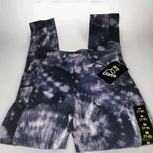 Art Class V-Waist Leggings Girls Size M (7-8) Navy Tie Dye Side Pockets NWT - Picture 1 of 4
