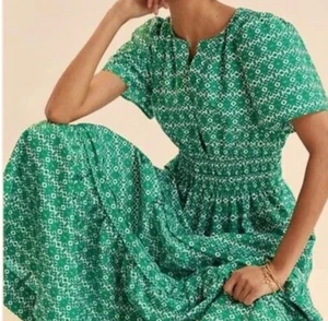 Iconic Anthropologie The Somerset Maxi Dress Kelly Green Women's Medium 6 8 - Picture 1 of 16