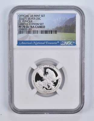 2012-S Silver PF70 ANT El Yunque Quarter Limited Edition NGC *3298 - Image 1 of 4