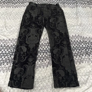 Shrine of Hollywood Black Tapestry Pants Size 32 Goth Grunge Punk Y2K - Picture 1 of 15