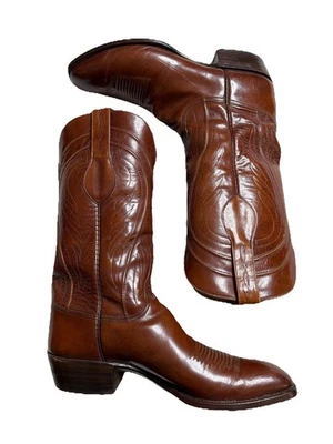 De Colección Lucchese Clásico Marrón Cepillado Cabra Bota de Vaquero Hombres Western 11 D Foto 1 de 4