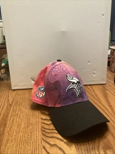 Minnesota Vikings New Era 39THIRTY Crucial Catch Intercept CancerNFL Hat L/XL - Picture 1 of 5