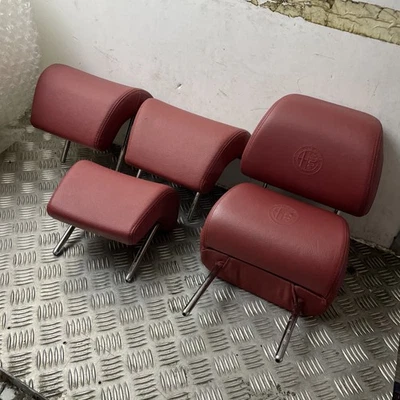 Alfa Romeo 159 Headrest Red Leather Set x5 Front and Rear MK1 2010 - Image 1 of 4