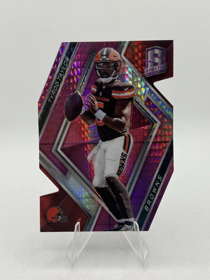 Tyrod Taylor 2018 Panini Spectra Neon Pink Die Cut #21 13/15 Cleveland Browns - Image 1 of 4