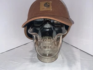 Vintage Carhartt Insulated Work Canvas Hat Ear Flap Cap Sz: M/L Cross Hatch - Imagen 1 de 7